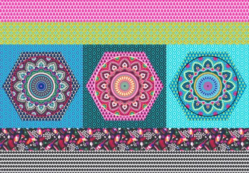 B-WARE!!!! - 1 Panel - Baumwoll Panel - Pillow Party by Jolijou - 1. Edition - Swafing