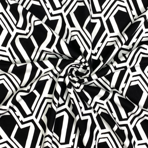 Preview: RESTSTÜCK 1,10m !!! - Punta di Roma - Honeycomb - black/white