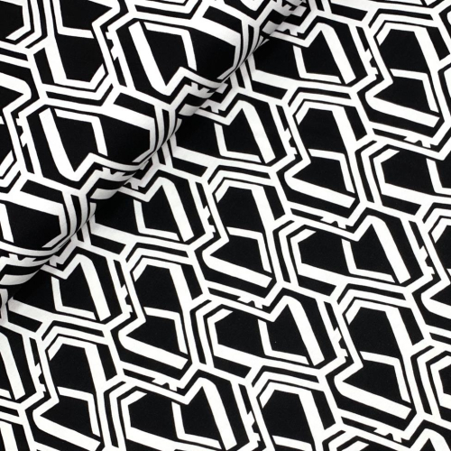 Preview: RESTSTÜCK 1,10m !!! - Punta di Roma - Honeycomb - black/white