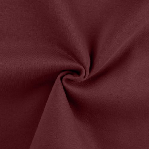 Sweat - brushed - uni - bordeaux