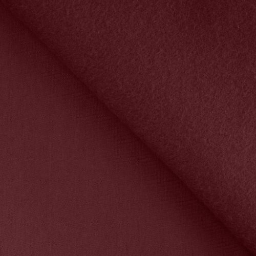 Sweat - brushed - uni - bordeaux