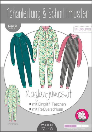 Papierschnittmuster - Raglan Jumpsuit - Damen - Kibadoo