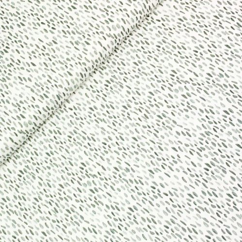 RESTSTÜCK 1,00m !!! - Baumwolle - Raindrops - dusty green