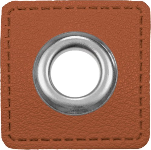 Kunstlederösen - Patches - Rechteck - camel