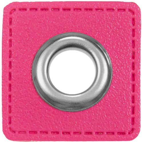 Kunstlederösen - Patches - Rechteck - pink