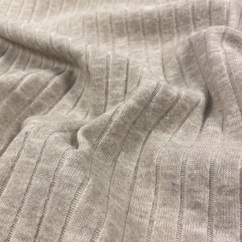 Rippstrick - Recycled Rib - beige meliert
