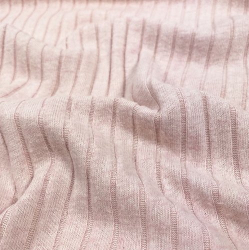 RESTSTÜCK 80cm !!! - Rippstrick - Recycled Rib - salmon meliert