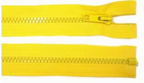 Reißverschluss - 70 cm - teilbar - gelb