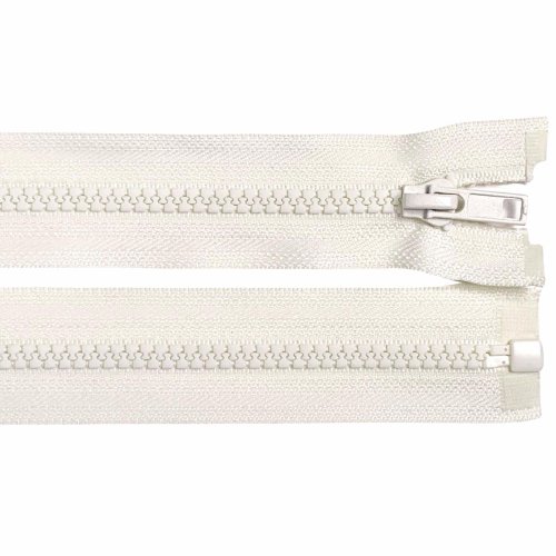Reißverschluss - 45 cm - teilbar - natur