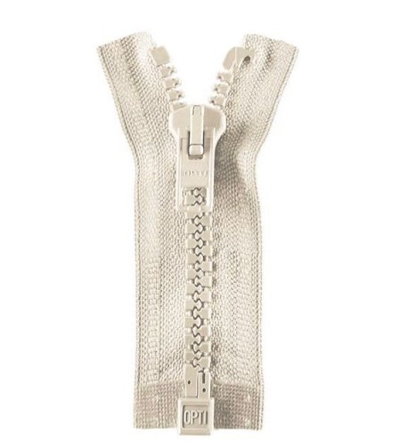 Reißverschluss - teilbar - 50cm - natur - Opti Werra