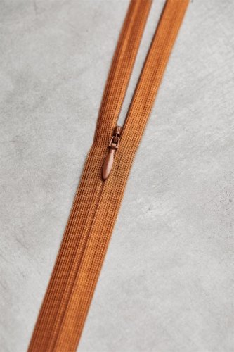 Reißverschluss - nahtverdeckt - 60cm - rust