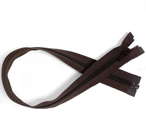 Reißverschluss - teilbar - 60 cm - brown - YKK