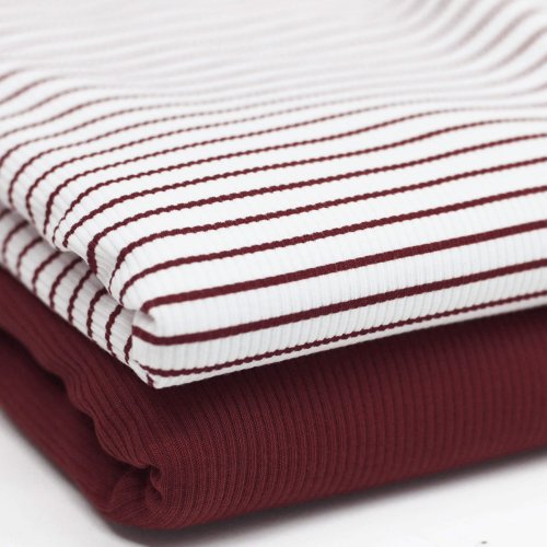 Preview: Ripp Jersey - Stripe - bordeaux