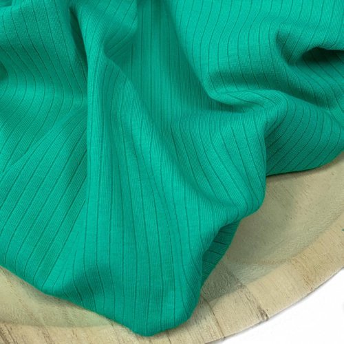 RESTSTÜCK 70cm !!! - Rippenjersey - Mandy - emerald