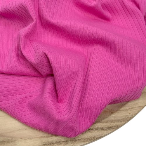 RESTSTÜCK 50cm !!! - Rippenjersey - Mandy - fuchsia