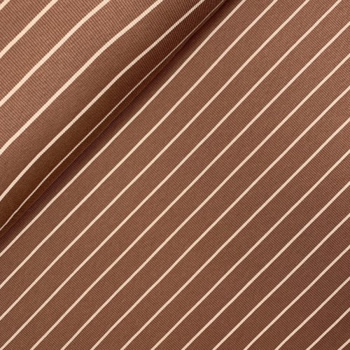 Rib Jersey - Streifen - braun/beige