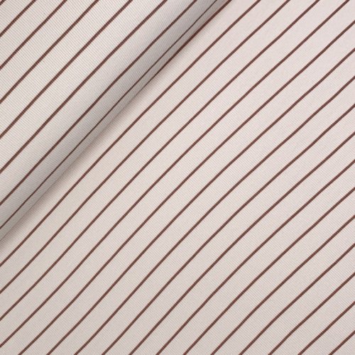 Rib Jersey - Streifen - ecru/braun