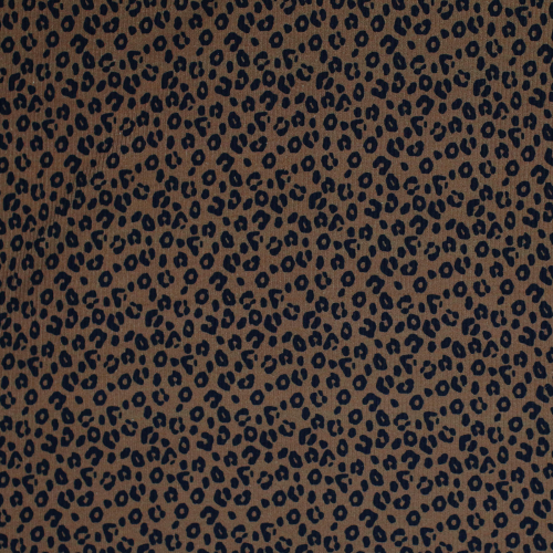 RESTSTÜCK 1,40m !!! - Ripp Jersey - Leopard - braun