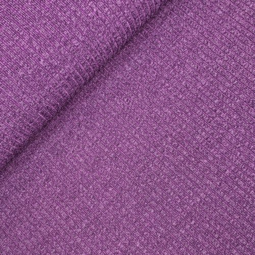 Rippen Strick - melange - lila