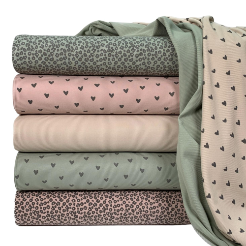 RESTSTÜCK 1,10m !!! - Ripp Jersey - uni - nude rose