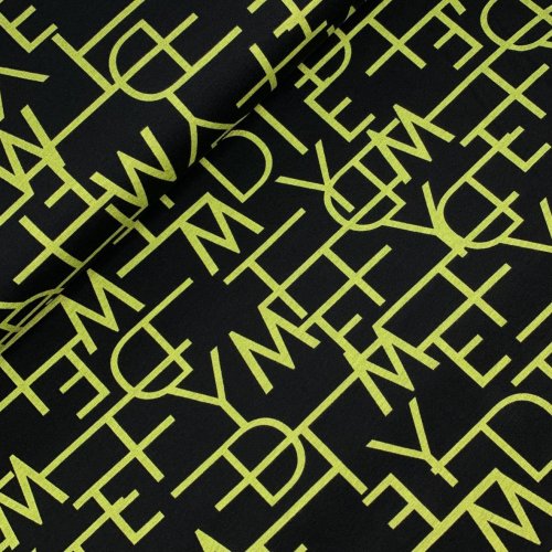 Preview: RESTSTÜCK 0,60m !!! - Romanit Jersey - Buchstaben - lime