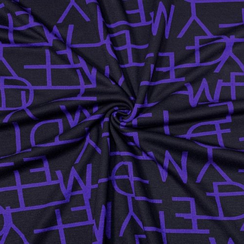 Romanit Jersey - Buchstaben - purple