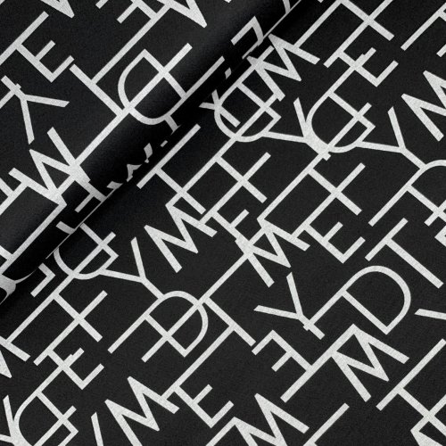 Preview: RESTSTÜCK 1,90m !!! - Romanit Jersey - Buchstaben - white