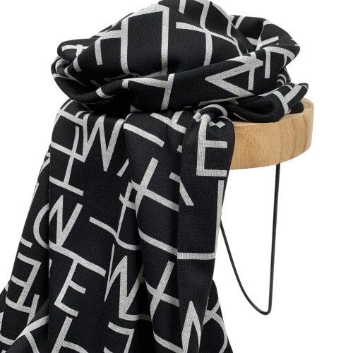 RESTSTÜCK 1,90m !!! - Romanit Jersey - Buchstaben - white