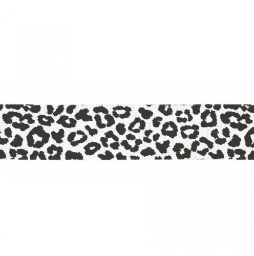 Schrägband - elastisch - Leo - 3m - white