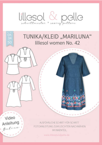 Papierschnittmuster - Tunika/Kleid "Mariluna" No. 42 - Damen - Lillesol & Pelle