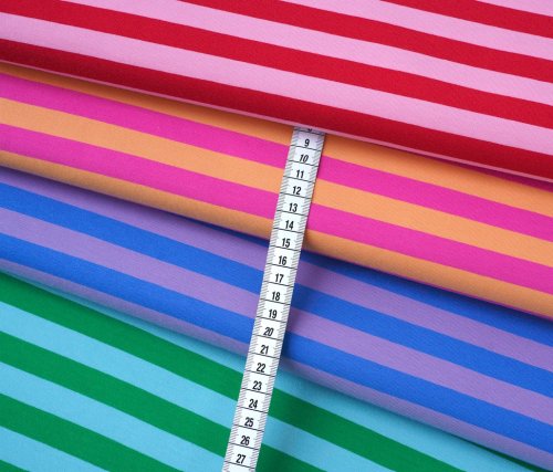 Preview: Bio Ringeljersey - A82/A04 - glicine/bluette - Summer Stripes - Hamburger Liebe - Albstoffe