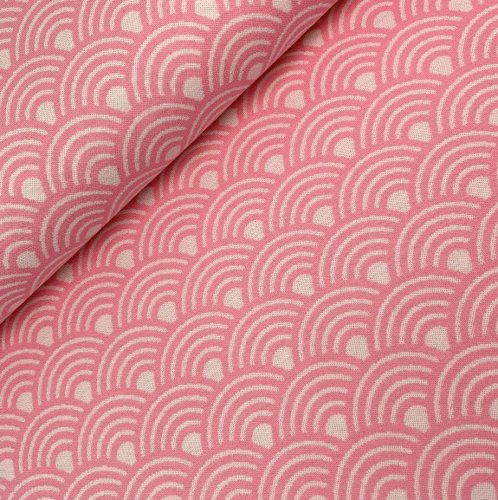 Bio Jacquard - Seigaiha - Col.03 - meringa/rosa scuro - Sakura - Hamburger Liebe