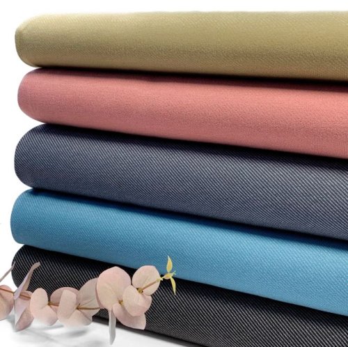 Preview: RESTSTÜCK 0,80m !!! - Jacquard Jersey - Serge - Streifen diagonal - grau/lachs - Swafing