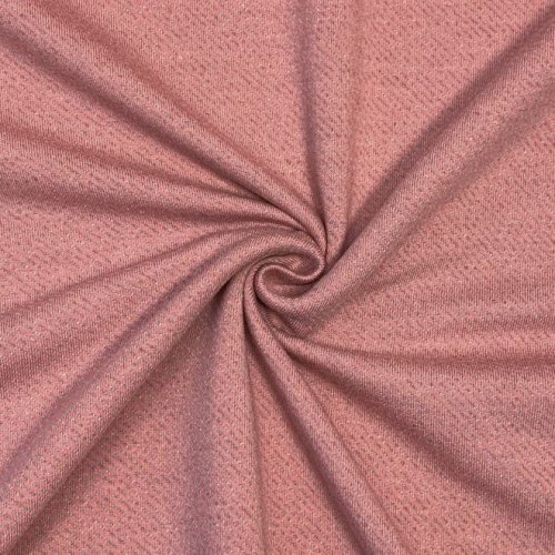 Preview: RESTSTÜCK 0,80m !!! - Jacquard Jersey - Serge - Streifen diagonal - grau/lachs - Swafing