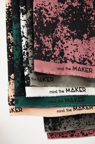 Preview: RESTSTÜCK 0,50m !!! - Crepe Viskose mit LENZING™ ECOVERO™ Fasern - Shadow Splash - creamy white - Mind the Maker