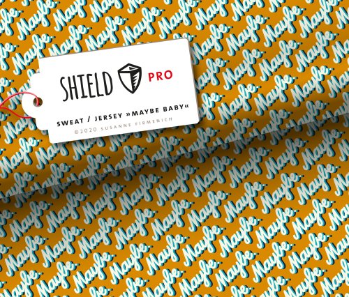 RESTSTÜCK 70cm !!! - SHIELD PRO Jersey - Maybe Baby - curry - antimikrobiell - Albstoffe - Hamburger Liebe
