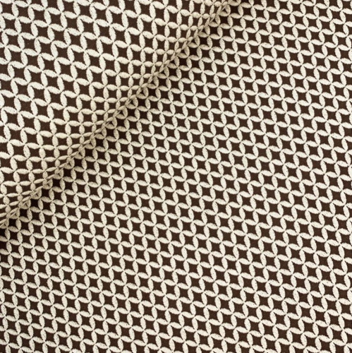 Bio Jacquard Jersey - 3D Shippou Knit - meringa/brown - Sakura - Hamburger Liebe - Albstoffe