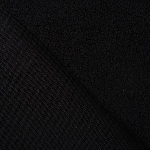 RESTSTÜCK 0,70m !!! - Soft Curly Plüsch - Fedi - black