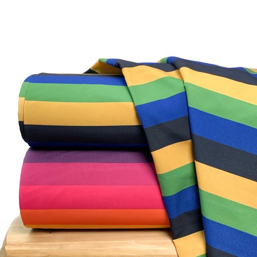 Preview: RESTSTÜCK 0,60m !!! - Softshell - Stripes - fuchsia purple ocre