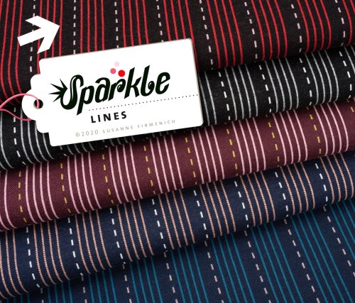 Bio Jacquard - Lines - Col. 01 - Sparkle - Hamburger Liebe - Albstoffe