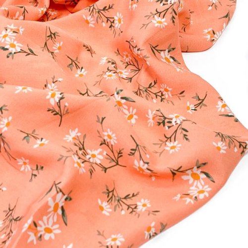 RESTSTÜCK 90cm !!! - Viskose - Spring Delight - coral