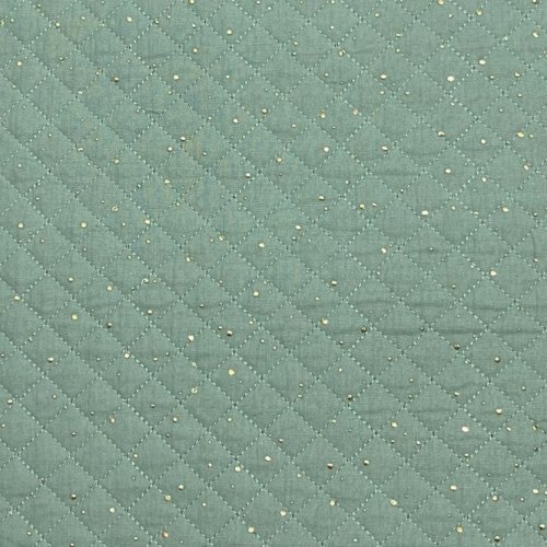 Musselin Stepper - Raute klein - Punkte gold - mint