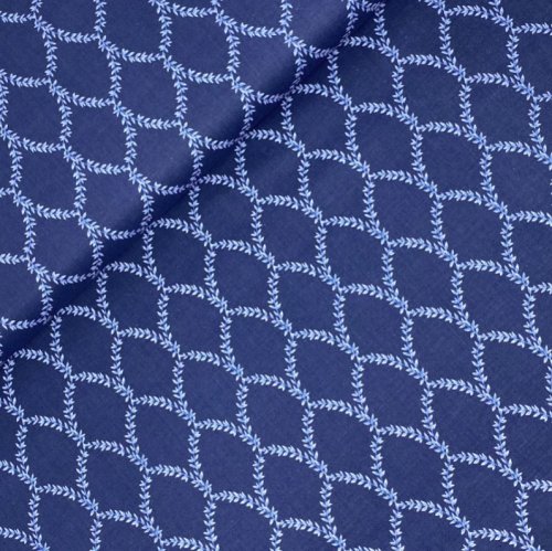 Baumwolle - Strawberry Fields Laurel - navy - by Rifle Paper Co.