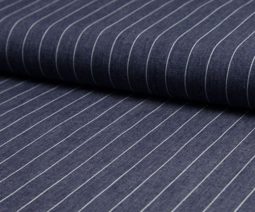 Baumwolle - Streifen - breit - dark jeans