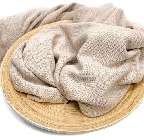 RESTSTÜCK 1,40m !!! - Baumwoll Feinstrick - beige