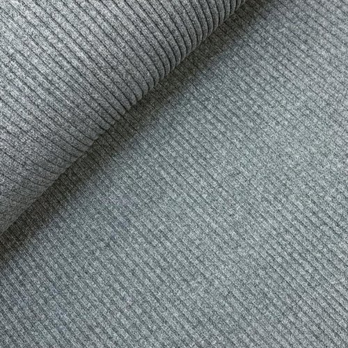 Bündchen - Strickschlauch - uni - grau meliert