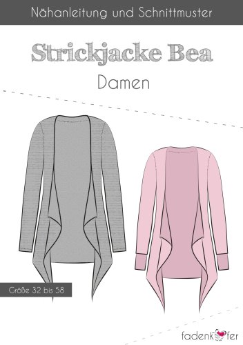 Papierschnittmuster - Strickjacke Bea - Damen - Fadenkäfer