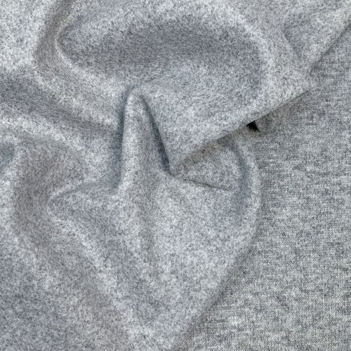 Preview: RESTSTÜCK 0,80m !!! - Strickjersey - brushed - Coco - grey