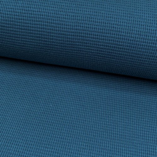 Strickjersey - Mini Waffel - petrol