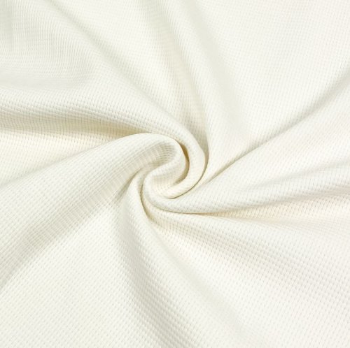 RESTSTÜCK 0,80m !!! - Strickjersey - Mini Waffel - ecru